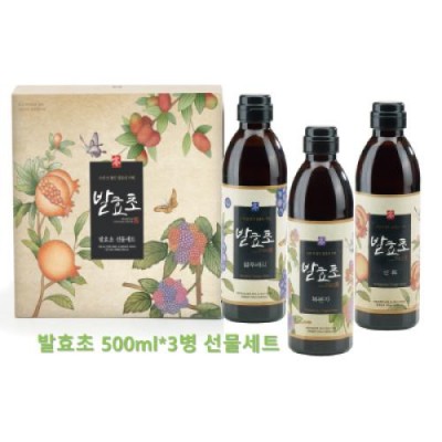 [발효촌] 발효초 선물세트(석류,복분자,블루베리) 500ml 3ea